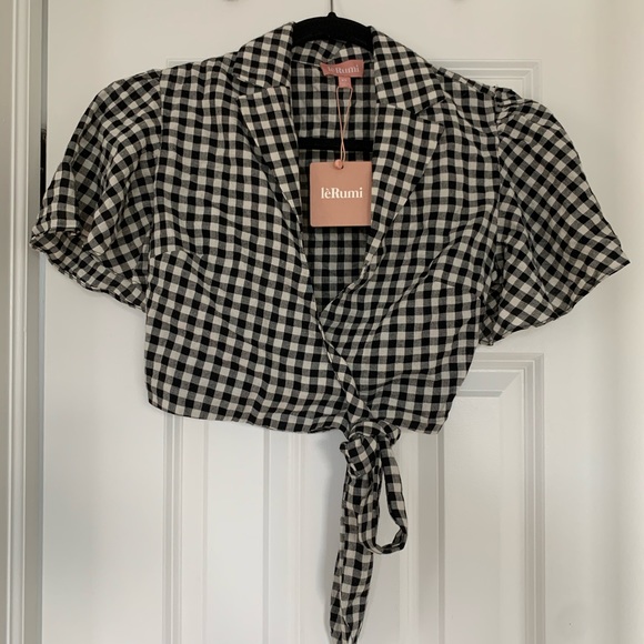 Gingham Crop Top - Picture 2 of 3